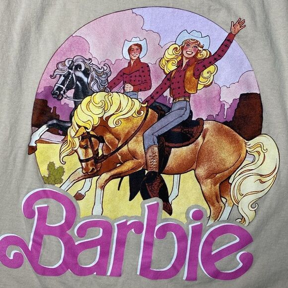 BARBIE Colorful Crop Short Sleeve Tee Shirt - Picture 2 of 7